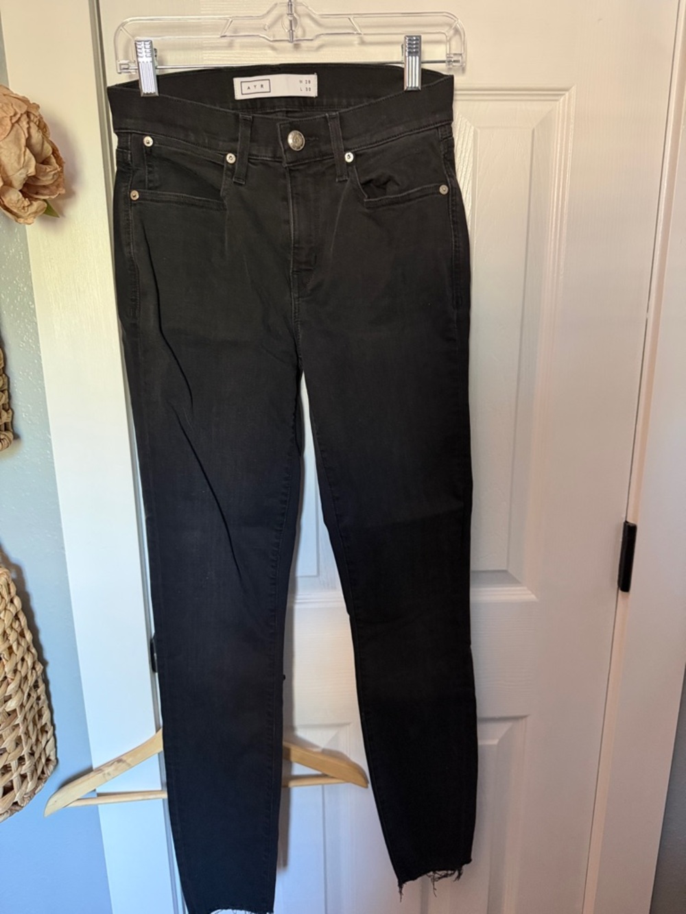 AYR Black High-Rise Skinny Jeans